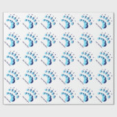 Polar Bear Paw Print Geschenkpapier (Flach)