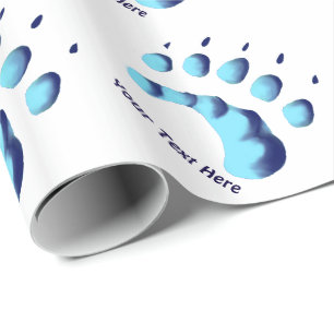 Polar Bear Paw Print Geschenkpapier