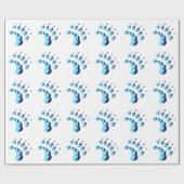 Polar Bear Paw Print Geschenkpapier (Flach)