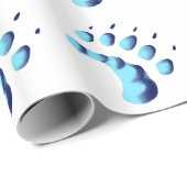 Polar Bear Paw Print Geschenkpapier (Rolleneckpunkt)