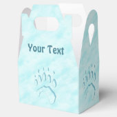 Polar Bear Paw Print Geschenkschachtel (Geöffnet)
