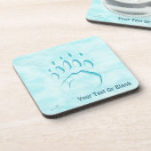 Polar Bear Paw Print Getränkeuntersetzer (Linke Seite)