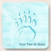 Polar Bear Paw Print Getränkeuntersetzer (Vorderseite)