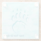 Polar Bear Paw Print Glasuntersetzer (Rückseite)