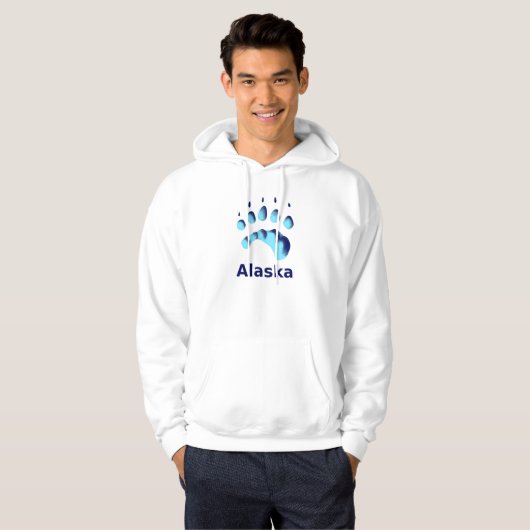Polar Bear Paw Print Hoodie (Vorne ganz)