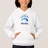 Polar Bear Paw Print Hoodie (Vorderseite)