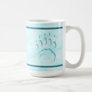 Polar Bear Paw Print Kaffeetasse