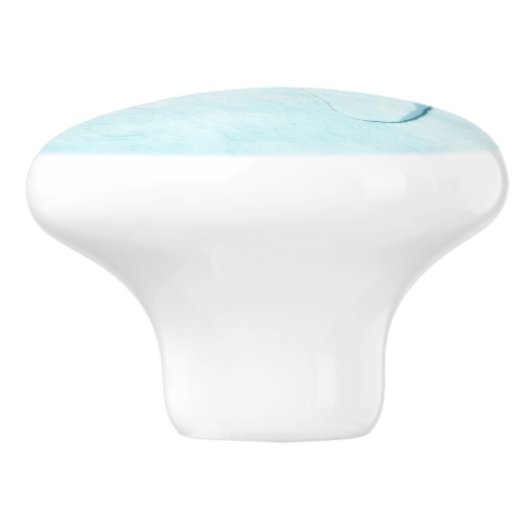 Polar Bear Paw Print Keramikknauf (Seitenansicht)