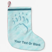 Polar Bear Paw Print Kleiner Weihnachtsstrumpf (Vorderseite)