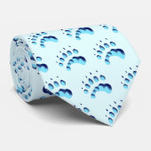 Polar Bear Paw Print Krawatte (Gerollt)