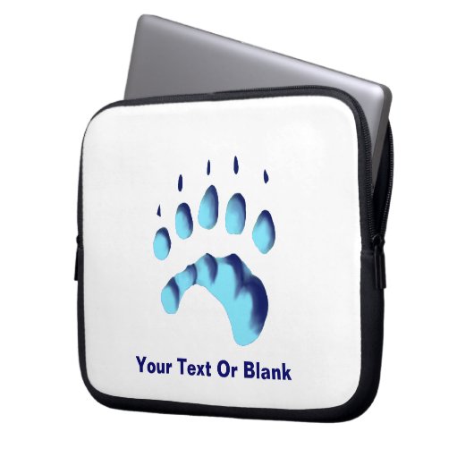 Polar Bear Paw Print Laptopschutzhülle (Vorderseite Links)
