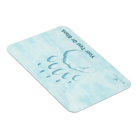 Polar Bear Paw Print Magnet (Rechte Seite)