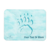 Polar Bear Paw Print Magnet (Horizontal)