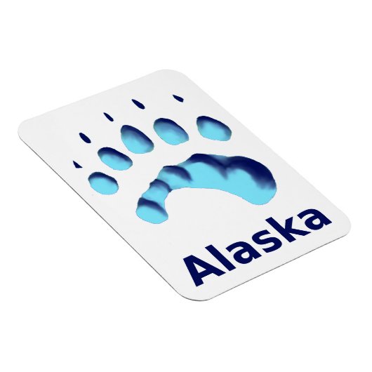 Polar Bear Paw Print Magnet (Rechte Seite)