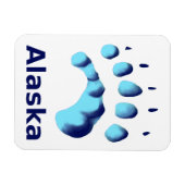 Polar Bear Paw Print Magnet (Horizontal)