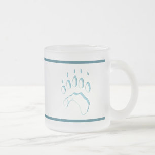 Polar Bear Paw Print Mattglastasse