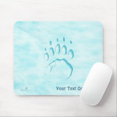Polar Bear Paw Print Mousepad (Mit Mouse)