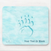 Polar Bear Paw Print Mousepad (Vorne)