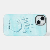 Polar Bear Paw Print OtterBox iPhone Case iPhone 15 Hülle (Rückseite (Horizontal))
