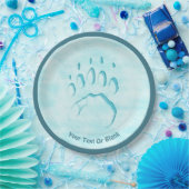 Polar Bear Paw Print Pappteller (Party)