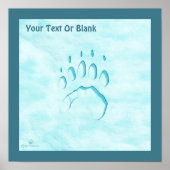 Polar Bear Paw Print Poster (Vorne)