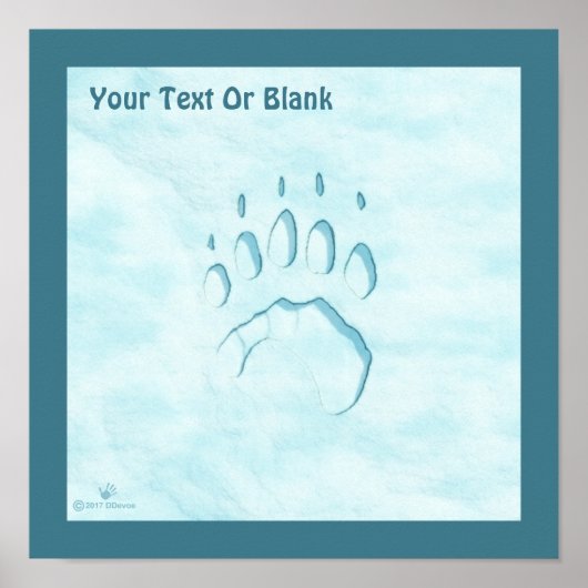 Polar Bear Paw Print Poster (Vorne)