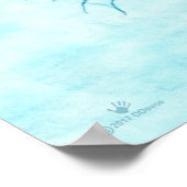 Polar Bear Paw Print Poster (Ecke)