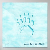 Polar Bear Paw Print Poster (Vorne)