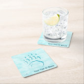 Polar Bear Paw Print Rechteckiger Pappuntersetzer (Vor Ort)