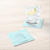 Polar Bear Paw Print Rechteckiger Pappuntersetzer (Vor Ort)