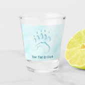 Polar Bear Paw Print Schnapsglas (Vorderseite)