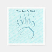 Polar Bear Paw Print Serviette (Vorderseite)