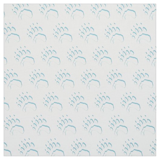 Polar Bear Paw Print Stoff (Muster)