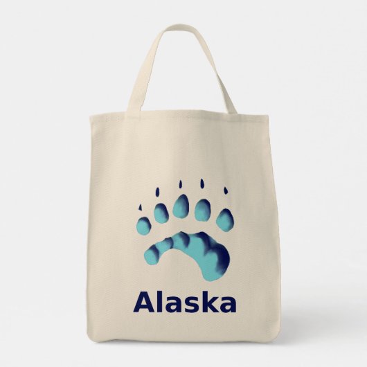 Polar Bear Paw Print Tragetasche (Rückseite)