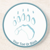 Polar Bear Paw Print Untersetzer (Vorne)