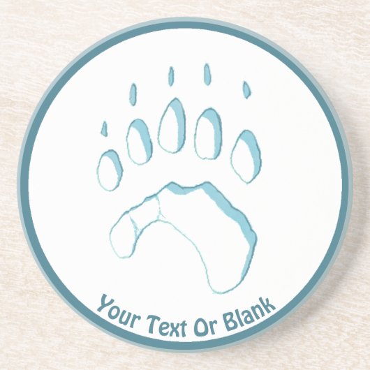 Polar Bear Paw Print Untersetzer (Vorne)