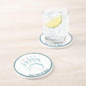 Polar Bear Paw Print Untersetzer (Seite)