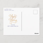 Polar Bear Peace Corporate Weihnachten Postkarte (Rückseite)