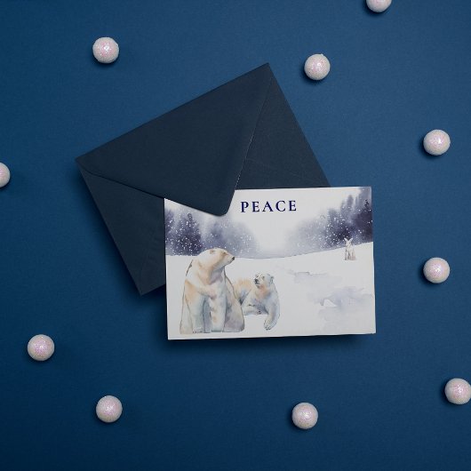 Polar Bear Peace Corporate Weihnachten Postkarte