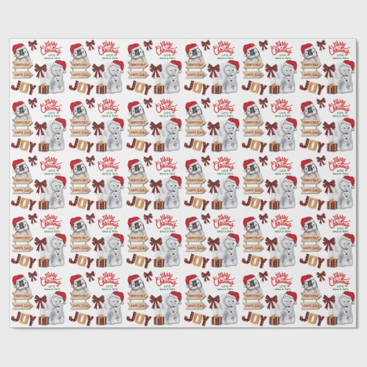 Polar Bear Penguin North Pole Santa Sign Geschenkpapier (Flach)