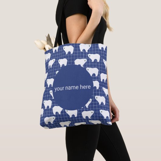 Polar Bear Personalisiert Tote Bag Tasche (Von Nahem)