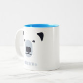 Polar Bear | Personalisierter Name Kaffeemaschine Zweifarbige Tasse (Vorderseite Links)