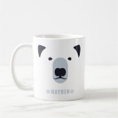 Polar Bear | Personalisierter Name Kaffeetasse (Links)