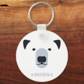Polar Bear | Personalisierter Name Schlüsselanhänger (Vorderseite)