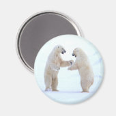 Polar Bear Play Magnet (Vorderseite/Rückseite)