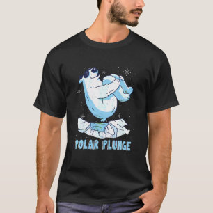 Polar Bear Plunge Illustration Neujahrs Winterspas T-Shirt