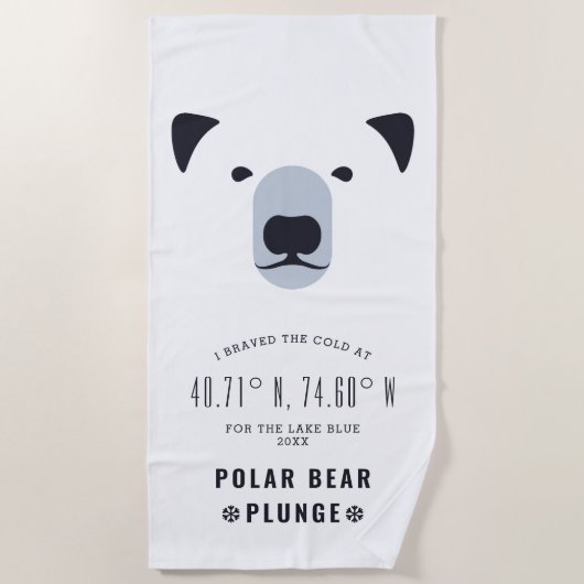 Polar Bear Plunge Strandtuch (Vorderseite)