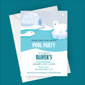 Polar Bear Pool Party Geburtstag Einladung