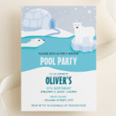 Polar Bear Pool Party Geburtstag Einladung