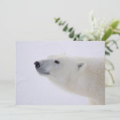 Polar Bear Portrait Feiertagskarte (Stehend Vorderseite)